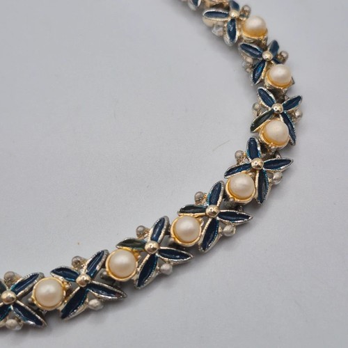 Vintage jewelcraft blue enamel - jewelcraft,