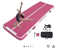 Air Tumble Gymnastics Inflatable Mat 200x100x10cm Pink With Pump