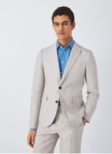 John Lewis  Stunning Men’s Beige Cambridge Linen Blazer. Size 46R. RRP£150