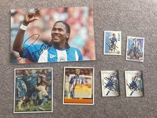 Bundle of WIGAN ATHLETIC FC Hand SIGNED Photo Picture Cuttings & Trade Cards x7