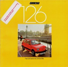 Fiat 126 652cc 1979-1982 UK Market Sales Brochure Saloon & De Ville