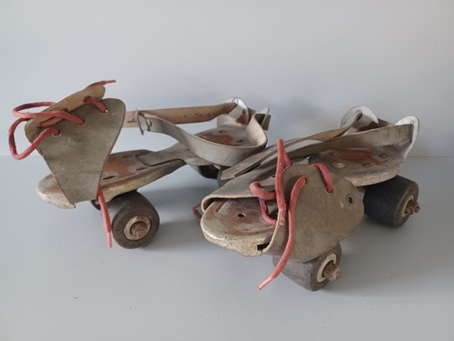 Vintage metal roller skates - vintage,