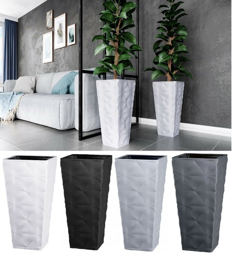 Square tall plant - tall, pot