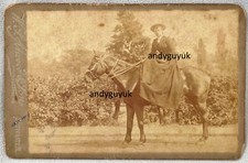 CABINET CARD LADY RIDING HORSE