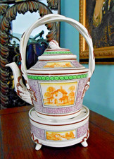 RARE  Teapot Baffonello Italy  for Bonwit Teller Majolica  Mid Century 