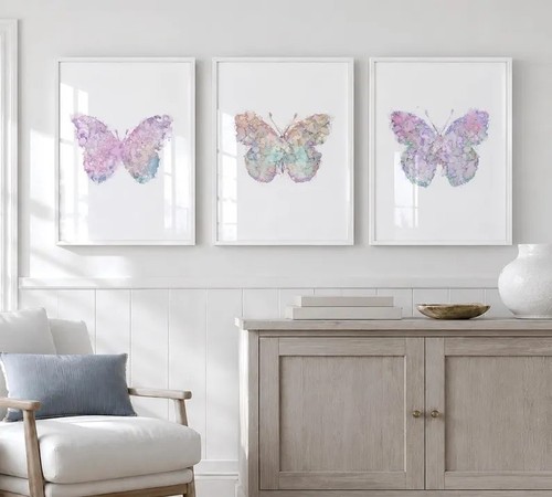 Pastel butterflies set 3 - of,