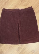 Joe Browns Women's Rust Corduroy A Line Skirt With Pockets & Pleat UK 18