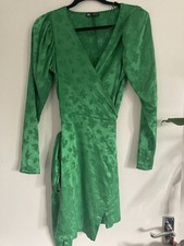 Zara green satin - , dress