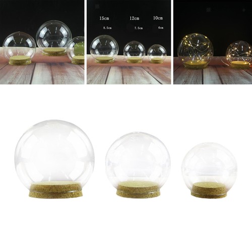 With wooden base glass dome - wooden,