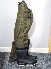 Orvis Fishing Stocking Hip Thigh Waders Mens 9 Felt Bottom Khaki Black Boots
