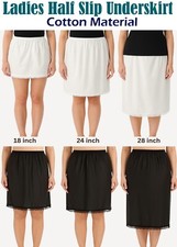 Ladies Lace Waist Half Slip