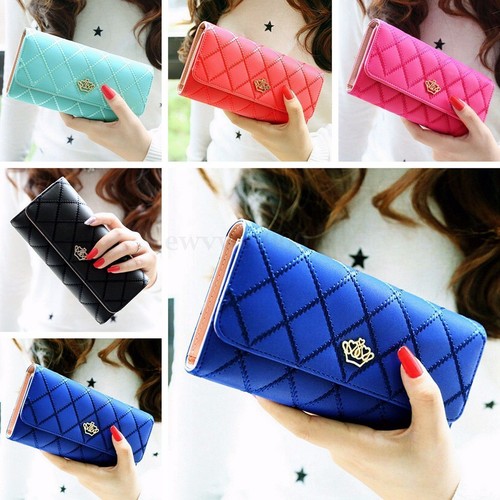 Women leather wallet long - leather,