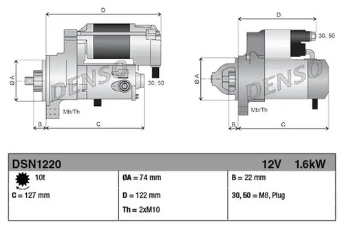 Starter motor clockwise - starter,