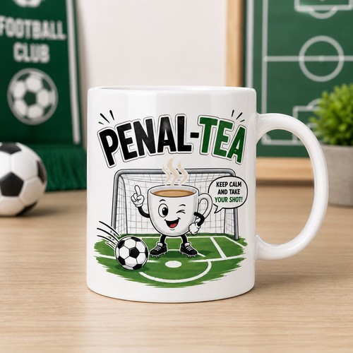 Football penal tea coffee mug - football,