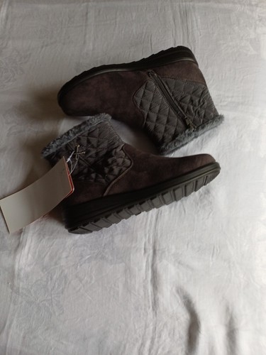 Grey quilted snug boots - grey,