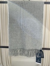 Johnston of Elgin Grey Cashmere Scarf New