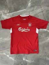 2004 Liverpool Home Top. Premier League Gerrard On The Back. Junior Size