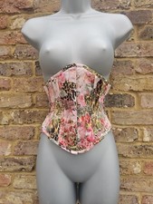 Corset Story Vintage Look Satin Steel Boned Waspie Underbust Corset Size 20"