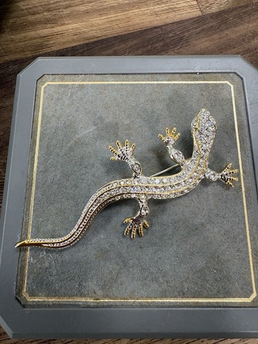 Crystal rhinestone lizard - crystal,