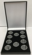 Slim Gold Sovereign Deluxe Black Storage Case FULL HALF Sovereign