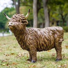 Garden statue highland - garden, cow