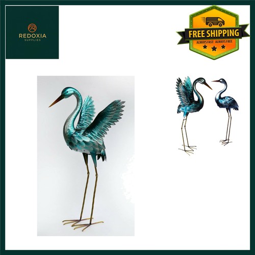 Elegant metal crane garden - metal,