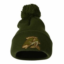 Men’s Carp Fishing Beanie Gift For Angler, Fishermans Outdoor Sports Knit Hat