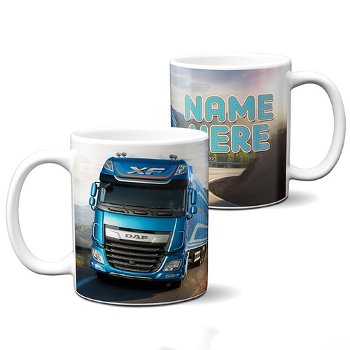 Personalised daf lorry mug - personalised,