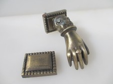 Iron Door Knocker Hand Old Guard Bumper Bolt Striker Strike Plate Antique STYLE