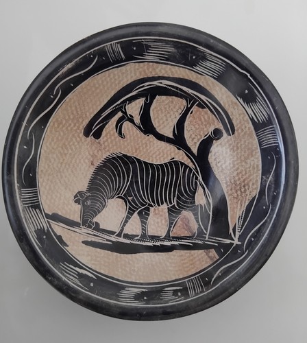 Handmade african zebra bowl - handmade,
