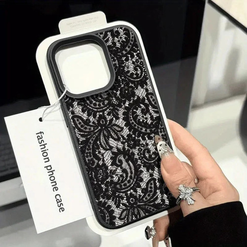 Black lace pattern - black, soft