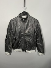 ARMANI LEATHER BOMBER Jacket - Size Small - Black - Great Condition - Men’s