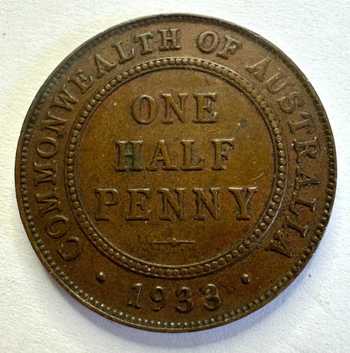 1933 george australia - 1933, half
