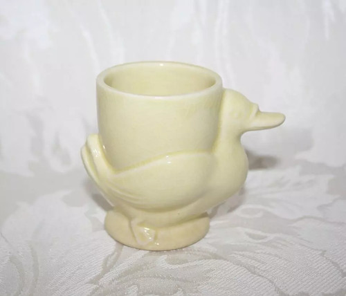 Vintage yellow duck egg cup - yellow,