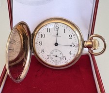 Waltham Gold-Plated Pocket Watch 1916 Full Hunter 17 Jewel 