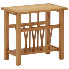 Solid Oak Wood Magazine Table