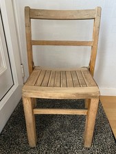 Industrial wooden children school chair wooden reg with metal support