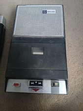 Philips EL3302 Cassette Tape Recorder Vintage 1960s 1970s with microphone
