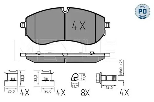 Brake pads front - 025, 224