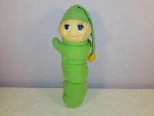 Vintage 1980s Glo Friends Glo Worm Soft Plush Toy, Hasbro Preschool - NO LIGHT