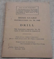 Home Guard Instruction No.54 1942 Drill