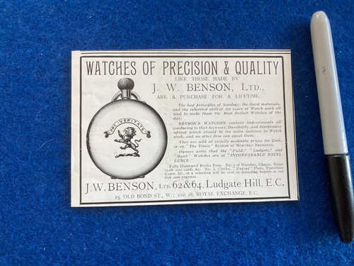 Vintage 1910s benson watch - vintage,