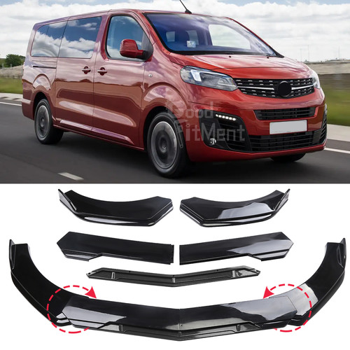 Glossy black front - black, bumper