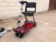 RED LUGGIE ELITE FOLDING MOBILITY SCOOTER.  Serviced + 2 Chargers