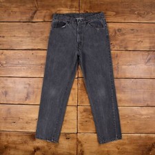Vintage Levis 536 Jeans 34 x 30 USA Made 90s Medium Wash Straight Grey Denim