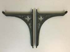 Antique Victorian Pair 8¼" Cast Iron Toilet Cistern Brackets Wall Shelf (QP333)