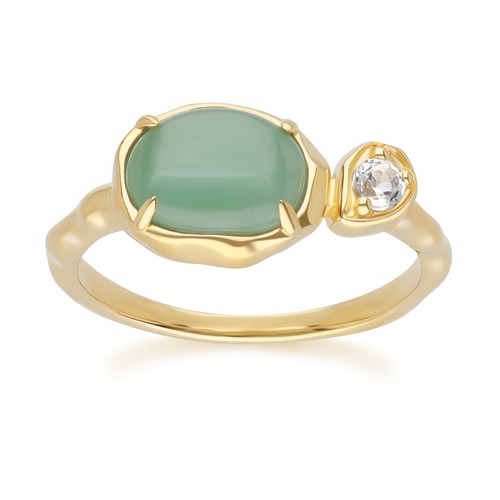 Irregular oval dyed green - dyed,