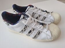 ADIDAS SUPERSTAR UK 6 Butterfly Wonder White Ex Condition