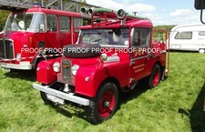 restored fire engine vehicle photo Landrover series 1 6"x4" c