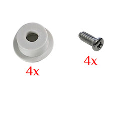 4 - IKEA White Plastic Hinges